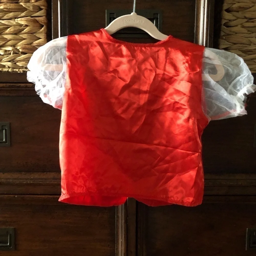 Girls dress up red top